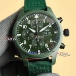 TW Factory Replica IWC Pilot Top Gun Green Ceramic Chronograph Watch 
